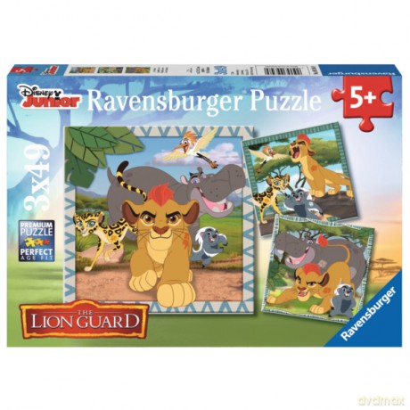RAVENSBURGER 3x49 el. Lwia Straż [PUZZLE]