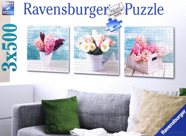 RAVENSBURGER 3x500 el. Kwiatowa kompozycja [PUZZLE]
