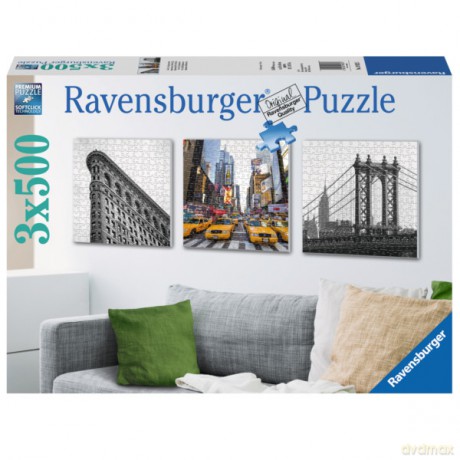 RAVENSBURGER 3x500 el. Nowy Jork [PUZZLE]