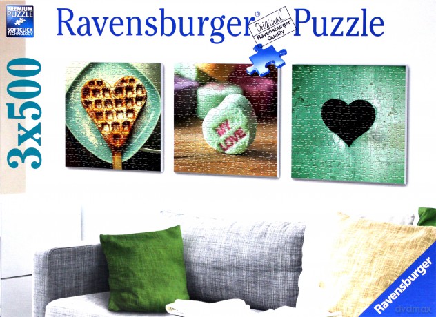 RAVENSBURGER 3x500 el. Symbole miłości [PUZZLE]