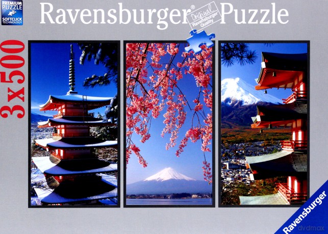 RAVENSBURGER 3x500 el. Tryptyk japoński [PUZZLE]