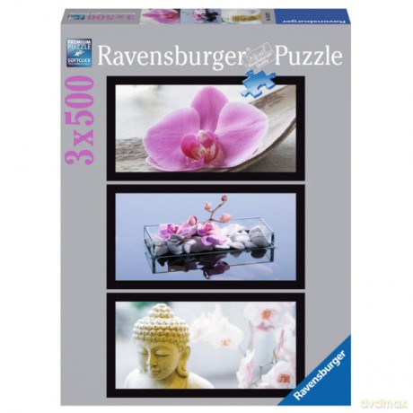 RAVENSBURGER 3x500 el. Tryptyk Orchidea [PUZZLE]