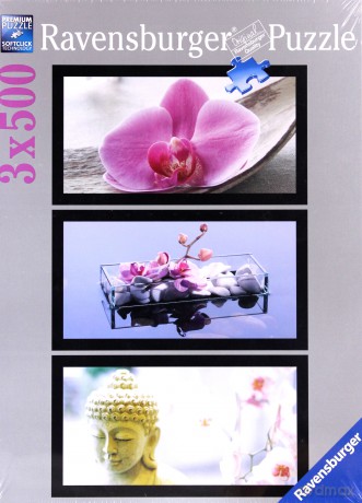 RAVENSBURGER 3x500 el. Tryptyk Orchidea [PUZZLE]