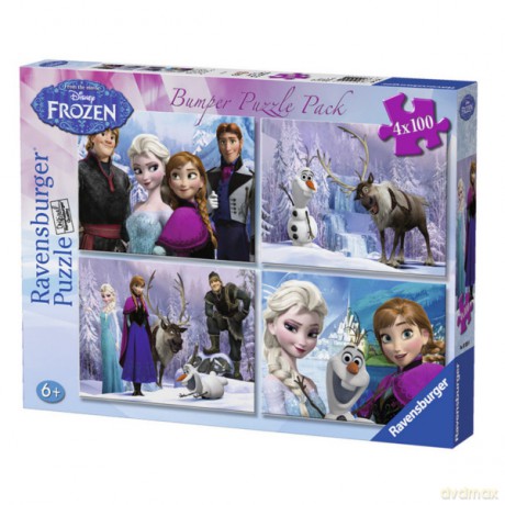 RAVENSBURGER 4x100 el. Frozen, winter [PUZZLE]