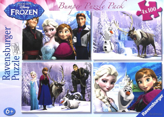 RAVENSBURGER 4x100 el. Frozen, winter [PUZZLE]