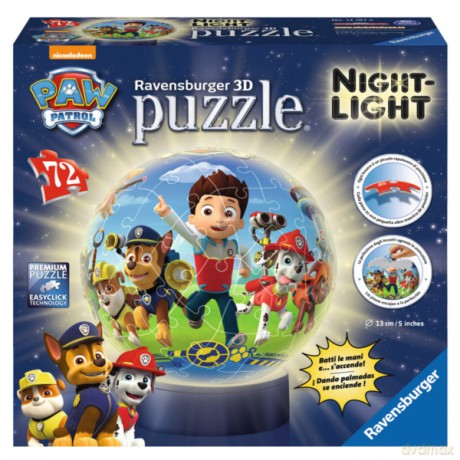 RAVENSBURGER 72 el. Kuliste Psi Patrol lampka [PUZZLE]