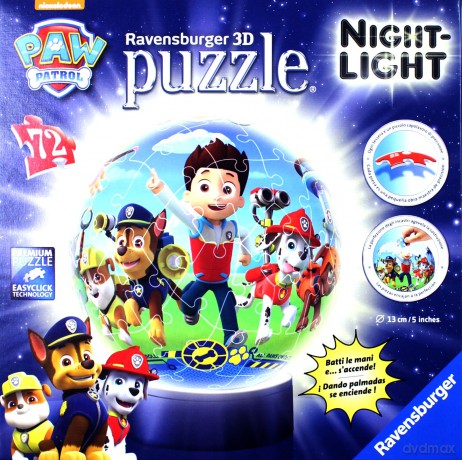 RAVENSBURGER 72 el. Kuliste Psi Patrol lampka [PUZZLE]