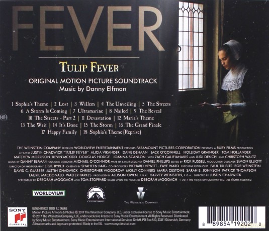 Tulip Fever soundtrack (Tulipanowa gorączka) (Danny Elfman) [CD]