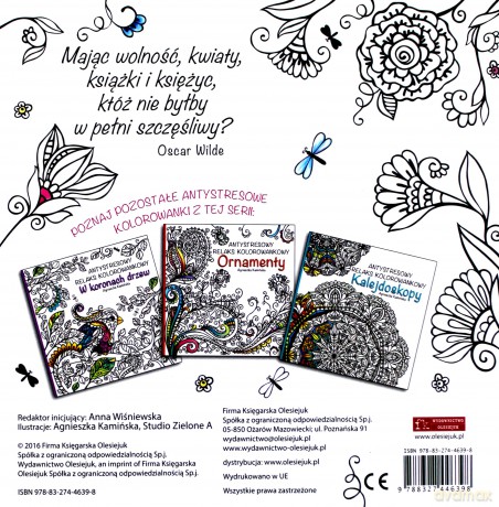 Antystresowy relaks kolorowankowy. Kwiaty - Agnieszka Kamińska [KSIĄŻKA]