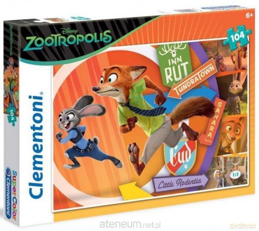 CLEMENTONI 104 el. Zootropolis [PUZZLE]