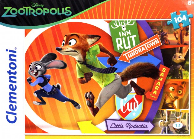 CLEMENTONI 104 el. Zootropolis [PUZZLE]