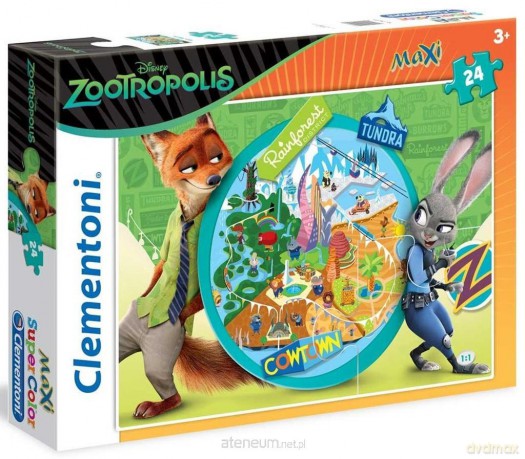 CLEMENTONI 24 el. Maxi Zootropolis [PUZZLE]
