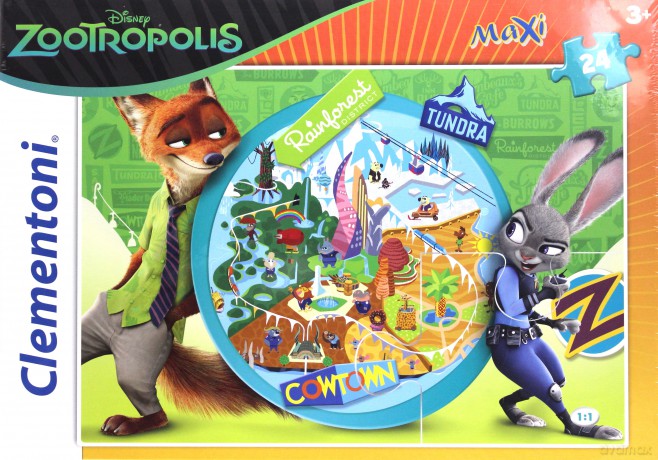 CLEMENTONI 24 el. Maxi Zootropolis [PUZZLE]