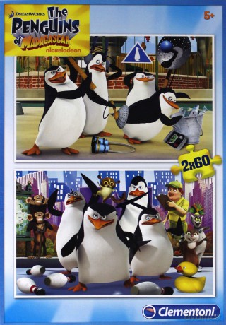 CLEMENTONI 2x60 el. Pingwiny z Madagaskaru [PUZZLE]