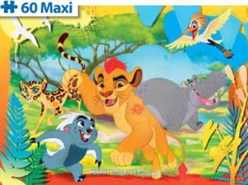 CLEMENTONI 60 el. Maxi Król Lew - Lwia Straż [PUZZLE]