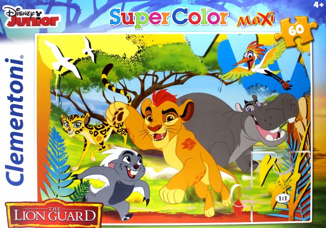 CLEMENTONI 60 el. Maxi Król Lew - Lwia Straż [PUZZLE]