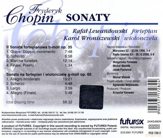Fryderyk Chopin: Sonaty [CD]