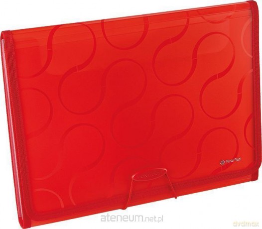 Folder A4 z 6 przegrodami Focus Omega czerwony