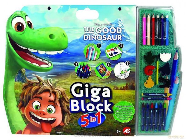 Giga Block - Zestaw dla artysty 5w1 -Dobry dinozaur