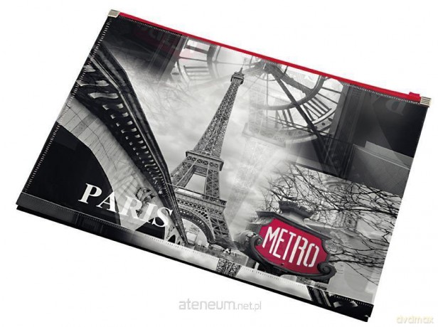 Koperta z nadrukiem zip A4 PP Paris