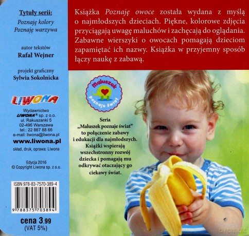 Maluszek poznaje świat. Poznaję owoce - Rafał Wejner [KSIĄŻKA]