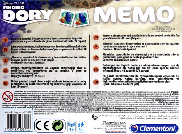 CLEMENTONI Memo Gdzie jest Dory [GRA]
