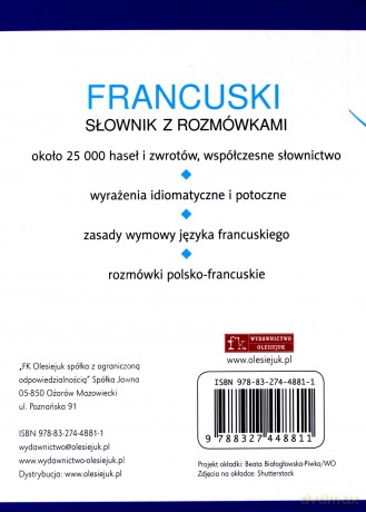 Słownik francuski z rozmówkami polsko-francuskimi - Natalia Celer [KSIĄŻKA]