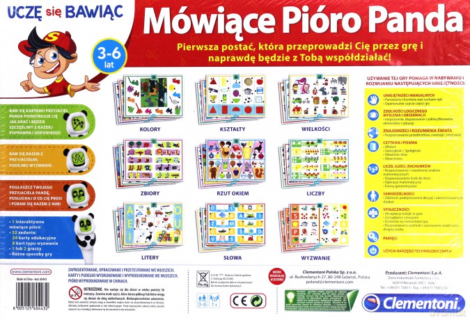 CLEMENTONI Uczę się bawiąc. Mówiące pióro - Panda