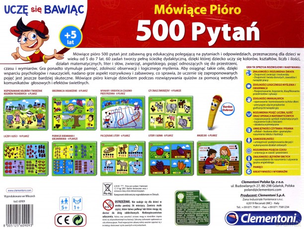 Uczę się bawiąc. Mówiące pióro 500 dla ucznia