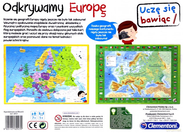 CLEMENTONI Uczę się bawiąc. Odkrywamy Europę