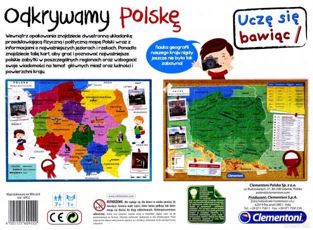 CLEMENTONI Uczę się bawiąc. Odkrywamy Polskę