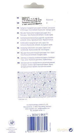Zakreślacz biurowy Triplus 3654-S 4 kolory
