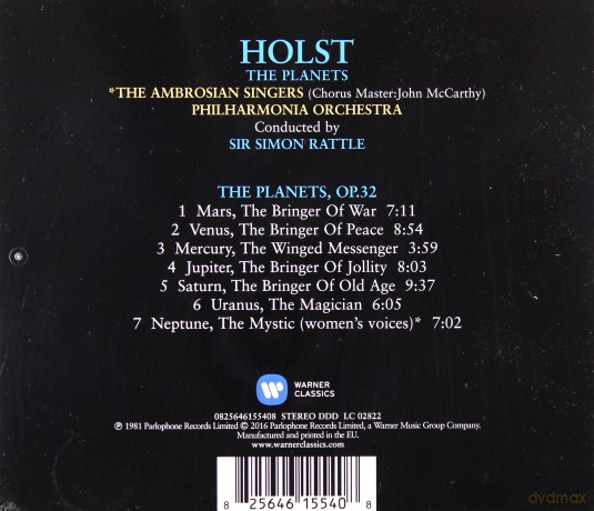 Ambrosian Singers & Philharmonia Orchestra & Simon Rattle: Holst: The Planets [CD]