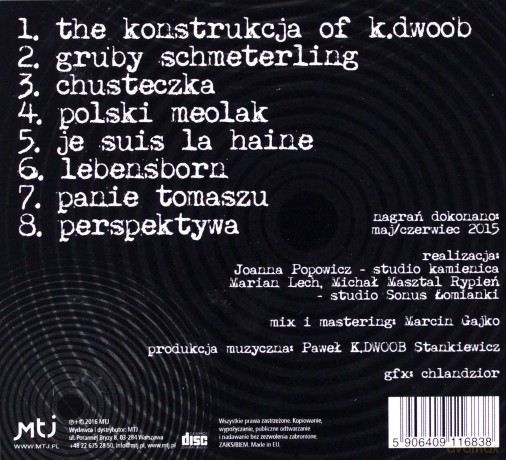 Paweł K.DWOOB Stankiewicz: Szmeterlingi [CD]