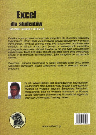Excel dla studentów Ćwiczenia i zadania w Excel 2010 - Witold Sikorski [KSIĄŻKA]