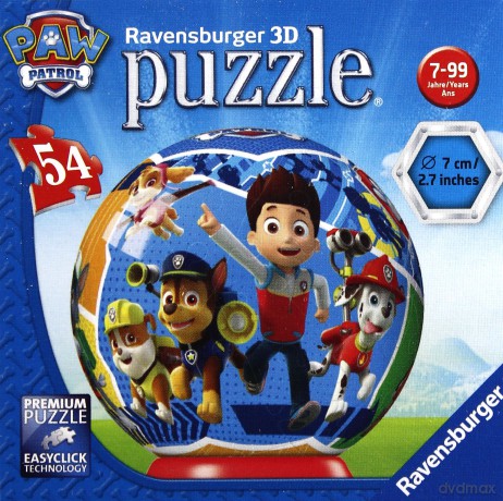 RAVENSBURGER Psi Patrol 3D Puzzle -Kula 54 el. [PUZZLE]