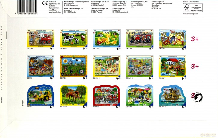 RAVENSBURGER Kubuś Puchatek: Kubuś Na Pikniku Ramkowe 15 el. [PUZZLE]