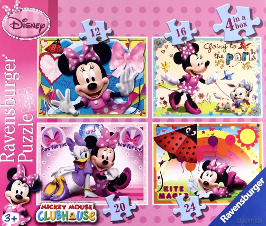 RAVENSBURGER Disney Myszka Minnie 4 w 1 [PUZZLE]