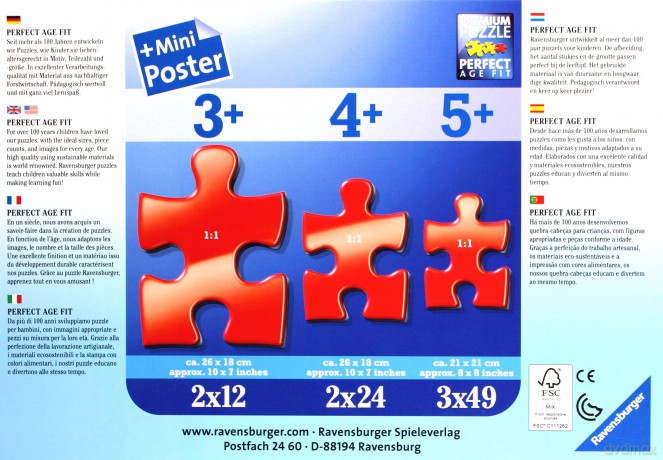 RAVENSBURGER Disney Sweet Palace Pets 2x12 el. [PUZZLE]