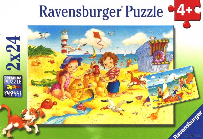 RAVENSBURGER Zabawa Na Plaży 2x24 el. [PUZZLE]