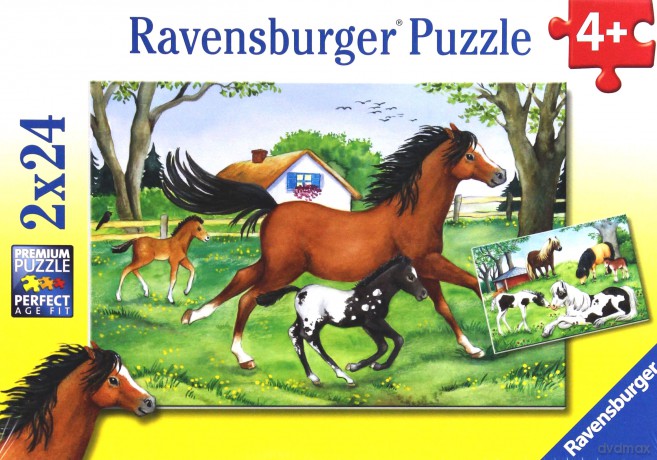 RAVENSBURGER Świat Koni 2x24 el. [PUZZLE]