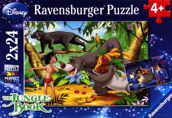 RAVENSBURGER Disney Księga Dżungli-Przyjaciele 2x24 el. [PUZZLE]
