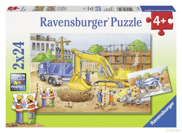RAVENSBURGER Teren Budowy 2x24 el. [PUZZLE]