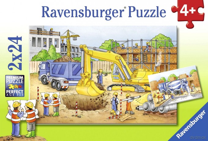 RAVENSBURGER Teren Budowy 2x24 el. [PUZZLE]