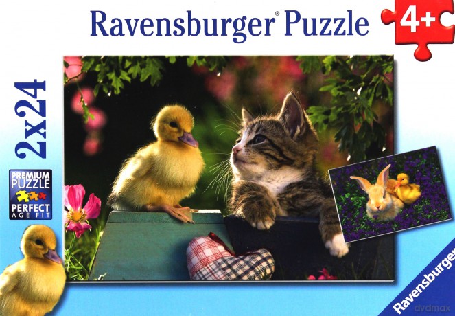 RAVENSBURGER Królik i Kaczka 2x24 el. [PUZZLE]