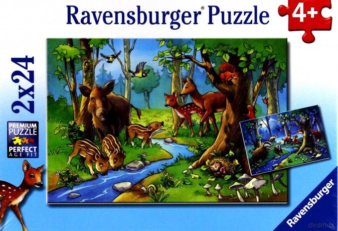 RAVENSBURGER Mieszkańcy Lasu 2x24 [PUZZLE]