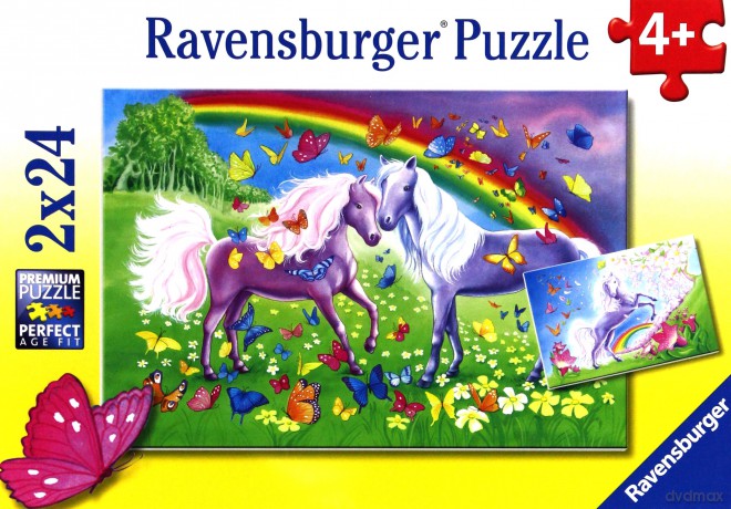 RAVENSBURGER Konie z Tęczą 2x24 el. [PUZZLE]