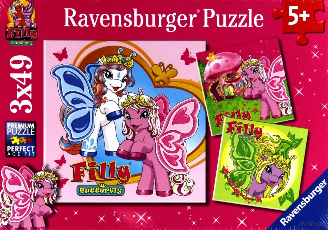 RAVENSBURGER Filly Motylek i Przyjaciele 3x49 el. [PUZZLE]