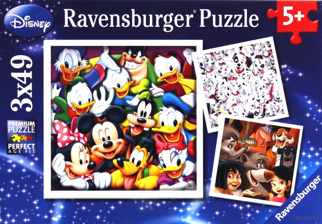 RAVENSBURGER Klasyczny Disney 3x49 el. [PUZZLE]