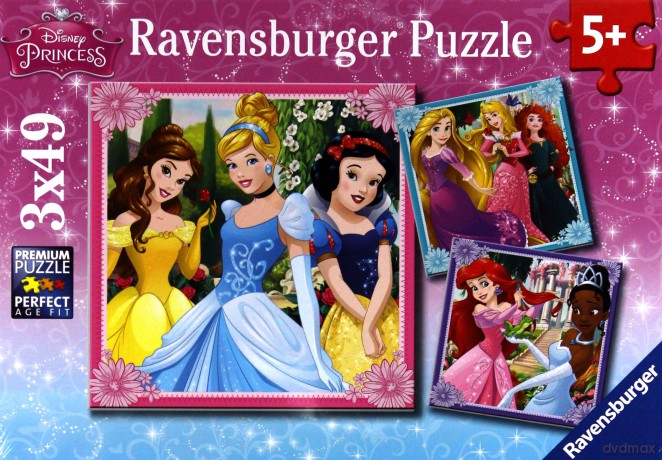 RAVENSBURGER Disney Księżniczki 3x49 [PUZZLE]